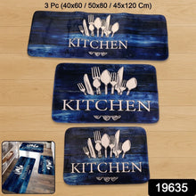 Kitchen Floor Mat Non - Slip Printed Runner Rugs (3 Pc) - Justgrabit Inc.