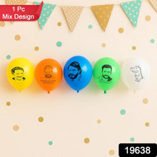 Assorted Printed Mix Design Party Latex Balloons (1 Pc) - Justgrabit Inc.