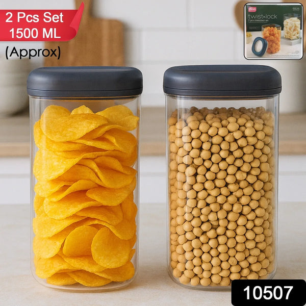 Supermom Airtight Kitchen Storage Containers – (2 Pc Set / 1500 ml) - Justgrabit Inc.