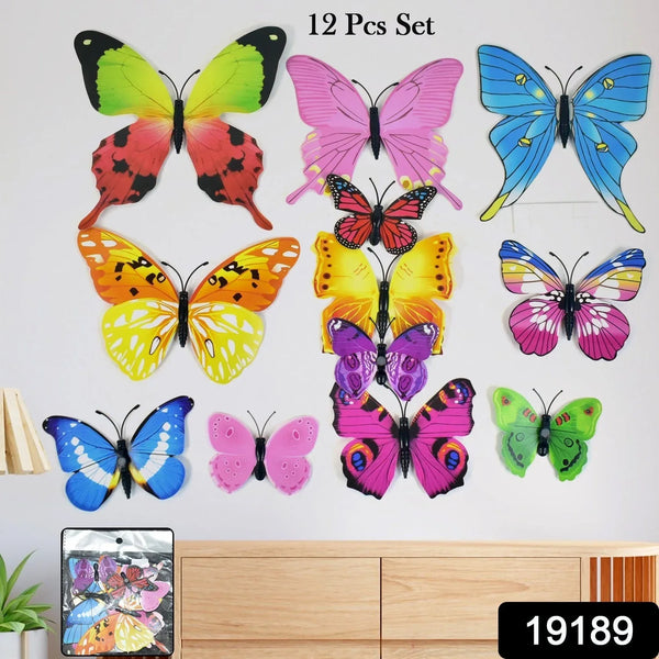 Decorative Colorful Butterfly Wall Stickers (12 Pc / Set) - Justgrabit Inc.
