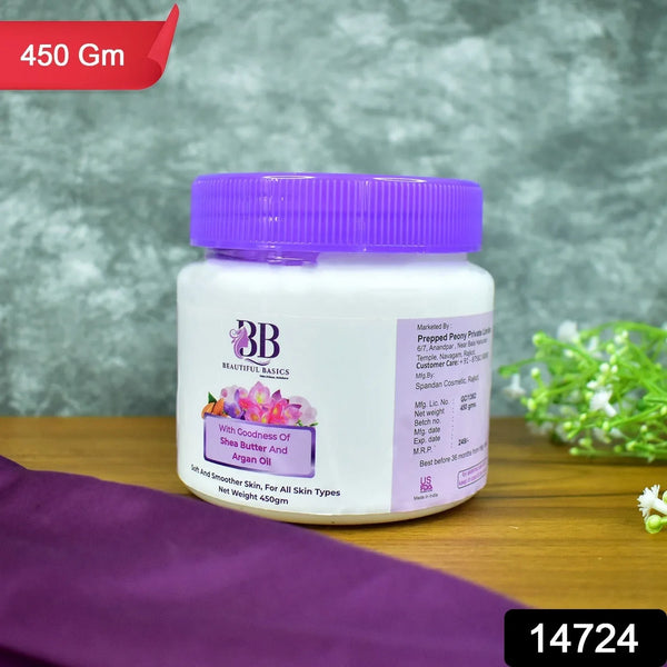 Beautiful Basics Shea Butter & Argan Oil Body Cream – 450g - Justgrabit Inc.
