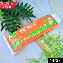 Beautiful Basics Orange Cotton Maxi Sanitary Pads XL+ 280mm Pack of 6 Pads - Justgrabit Inc.