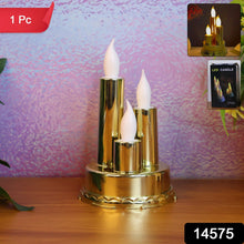LED Flameless Candle Lamp with Triple Candle Design (1 Pc) - justgrabit.in | Just Grab It