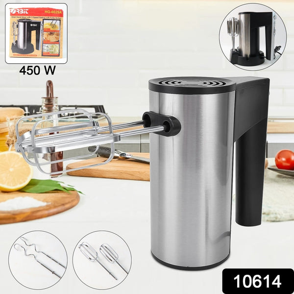Orbit Stainless Steel Electric Hand Mixer - 450W - justgrabit.in | Just Grab It