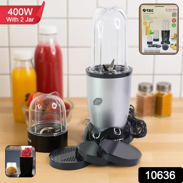 Orbit Multi - Purpose Bullet Mixer - 400W With 2 Jar - justgrabit.in | Just Grab It