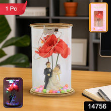 Wedding Couple with LED Rose Lamp (1 Pc) - justgrabit.in | Just Grab It