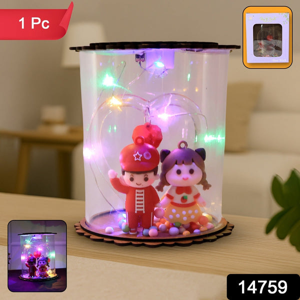 Cute LED Light Figurine Snow Globe (1 Pc) - justgrabit.in | Just Grab It
