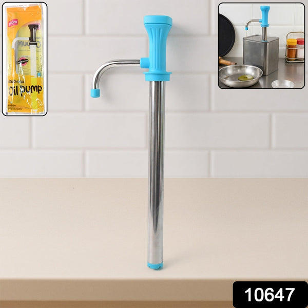 Supermom Manual Stainless Steel Oil Pump Dispenser (1 Pc) - justgrabit.in | Just Grab It