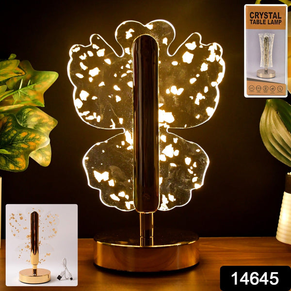 Luxury Golden Crystal LED Table Lamp (1 Pc) - justgrabit.in | Just Grab It