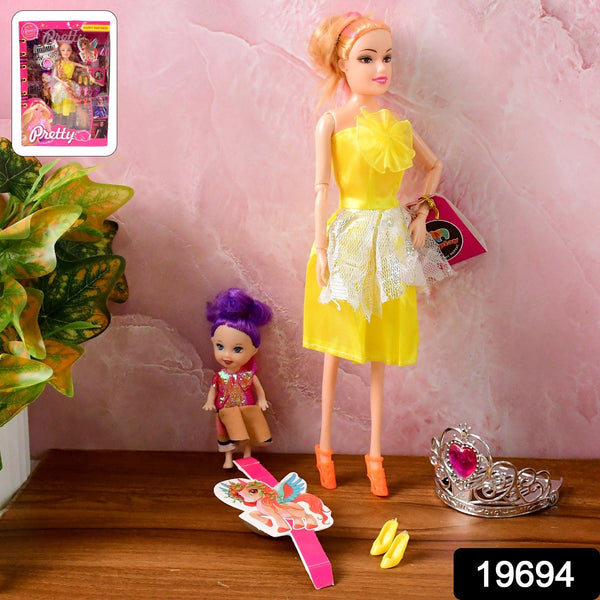 Fashion Doll with Baby Accessories Set (Mix Design) - justgrabit.in | Just Grab It