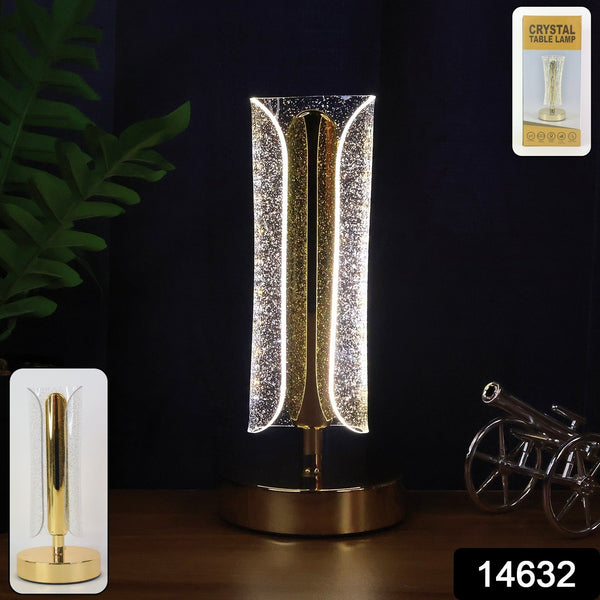 Luxury Tall Cylindrical Crystal Table Lamp (1 Pc) - justgrabit.in | Just Grab It