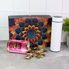Effete Rose Almonds Gift Hamper, Golden With Bottle (2 Pc Set), Mix Color - justgrabit.in | Just Grab It