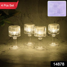 Set of 4 LED Crystal - Effect Table Lamps - justgrabit.in | Just Grab It