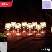 Set of 8 LED Crystal - Effect Table Lamps - justgrabit.in | Just Grab It