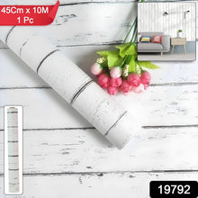 White Wood Grain Self - Adhesive Wallpaper 45 cm x 10 meter (1 Pc) - justgrabit.in | Just Grab It