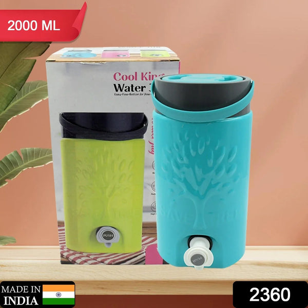Insulated Water Jug with Tap (2000ml): Leakproof, Travel Cooler - Justgrabit Inc.