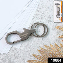 Premium Metal Keychain Carabiner Clip Hook with Dual Key Rings (1 Pc) - justgrabit.in | Just Grab It