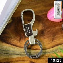 Premium Metal Keychain Carabiner Clip Hook with Dual Key Rings (1 Pc) - justgrabit.in | Just Grab It