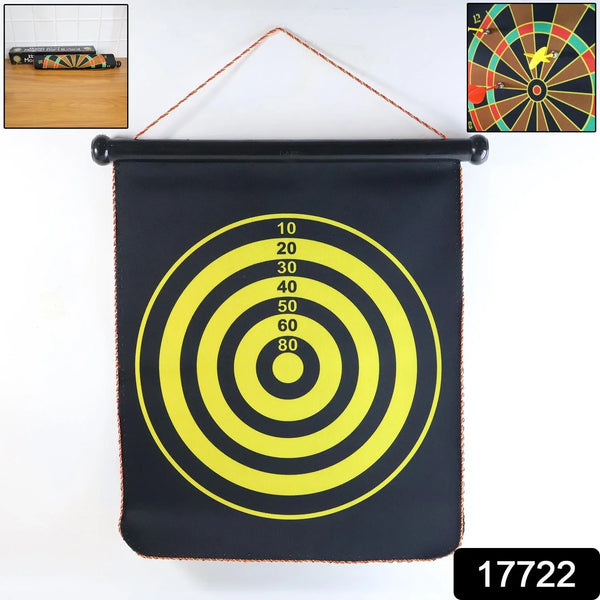 Roll-Up Double-Sided Dartboard Game (1 Set) - Justgrabit Inc.
