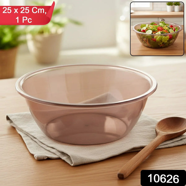 Transparent Multipurpose Mixing and Serving Bowl (25 x 25 cm, 1 Pc) - justgrabit.in | Just Grab It