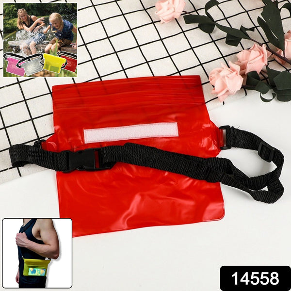 Waterproof Waist Pouch Bag with Adjustable Strap (1 Pc) - justgrabit.in | Just Grab It