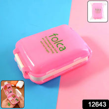 Portable Pink Dual - Sided Pill Organizer Box (1 Pc) - justgrabit.in | Just Grab It