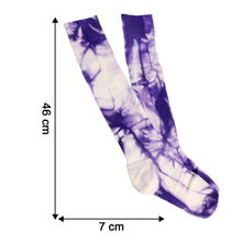 Purple & White Tie - Dye Long Socks (1 Pair) - justgrabit.in | Just Grab It