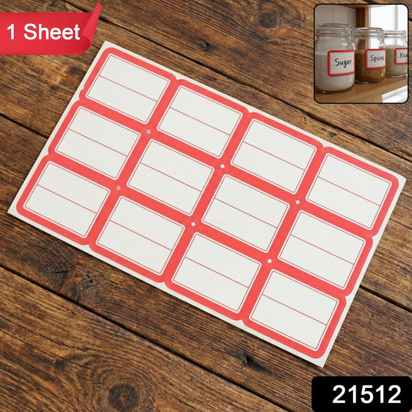 1 Sheets Self - Adhesive Label Stickers - justgrabit.in | Just Grab It