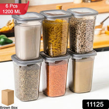 Plastic Multipurpose Kitchen Storage / fridge Container (1200 ML, 6 Pc) - justgrabit.in | Just Grab It
