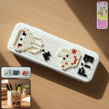 Decorative Pixel Art Style Desk Pen Holder (1 Pc) - justgrabit.in | Just Grab It