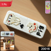 Decorative Pixel Art Style Desk Pen Holder (1 Pc) - justgrabit.in | Just Grab It