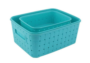 Smart Baskets for Storage(Set of 3) Sky Blue - Justgrabit Inc.