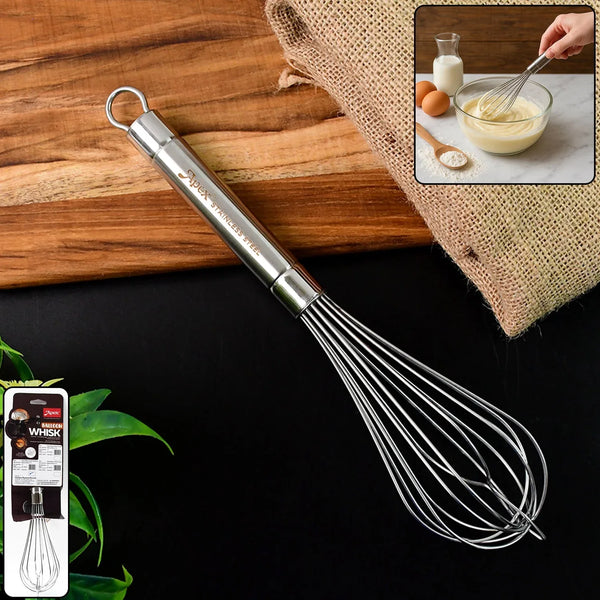 Apex Stainless Steel Large Hand Whisk (1 Pc) - justgrabit.in | Just Grab It