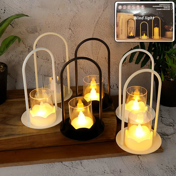 Decorative Wind Light Style Plastic Flameless LED Candles (6 Pc) - justgrabit.in | Just Grab It