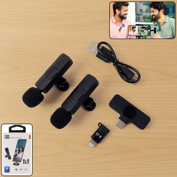K9 Dual Wireless Microphone Set - justgrabit.in | Just Grab It