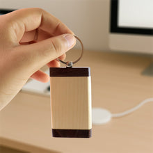 Premium Wooden Keychain with Dual Tone Finish (1 Pc) - justgrabit.in | Just Grab It