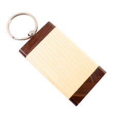 Premium Wooden Keychain with Dual Tone Finish (1 Pc) - justgrabit.in | Just Grab It