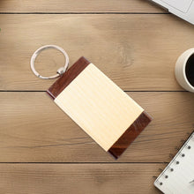 Premium Wooden Keychain with Dual Tone Finish (1 Pc) - justgrabit.in | Just Grab It