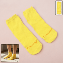 Tuesday Theme Yellow Casual Socks (1 Pair) - justgrabit.in | Just Grab It