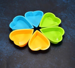 Heart - Shaped Silicone Cake Mold – Baking Tools & Bakeware (Pack of 6) - justgrabit.in | Just Grab It