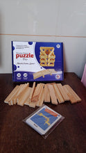 Wooden Pattern Brain Puzzles 20 Pcs Wooden Strips, 40 Pattern Cards (1 Set) - justgrabit.in | Just Grab It
