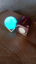 Moon Night Lamp Blue Color with Plastic Stand (15 x12 Cm / 1 Pc) - justgrabit.in | Just Grab It