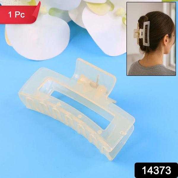 Big Matte Finish Rectangle Hair Claw Clip for Women and Girls – Assorted Color Pack – 1 Pc - Justgrabit Inc.