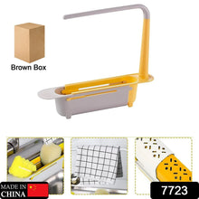 Telescopic Sink Storage Rack Material Kitchen Rag Rack Dishwashing Organizer Shelf Drain Basket Pp Under Sink Organizers ( Mic Color 1 Pc) - Justgrabit Inc.