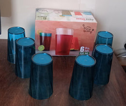 Premium 300ml Transparent Glass Set for Water, Juice & Cocktails (Set of 6) - justgrabit.in | Just Grab It