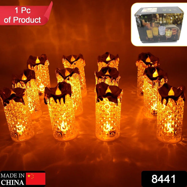 Gold LED Flameless Candles for Decor & Gifting, Diwali (12 Pc MOQ) - Justgrabit Inc.
