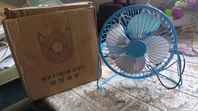 USB Table Desk Personal Metal Electronic Fan, Compatible with Computers, Laptops, Student Dormitory, Suitable For Office, School Use (1 Pc) - Justgrabit Inc.
