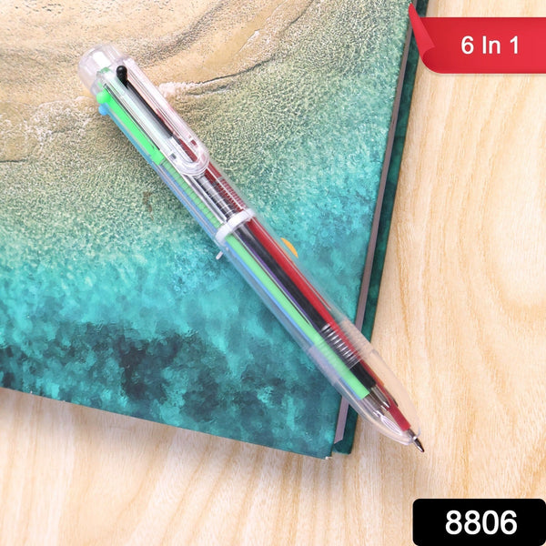 6 - in - 1 Multicolor Ball Point Pen - justgrabit.in | Just Grab It