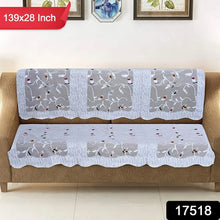 Elegant Floral Sofa Protector Runner - (1 Pc / 139x28 Inch) - justgrabit.in | Just Grab It