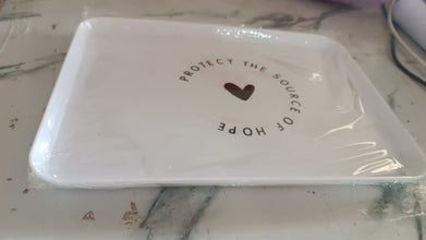 Elegant Printed Plastic Serving Tray with Motivational Quote - justgrabit.in | Just Grab It